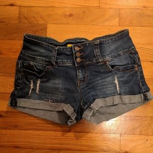 Junior's YMI Denim Shorts w/ Button Up Waist